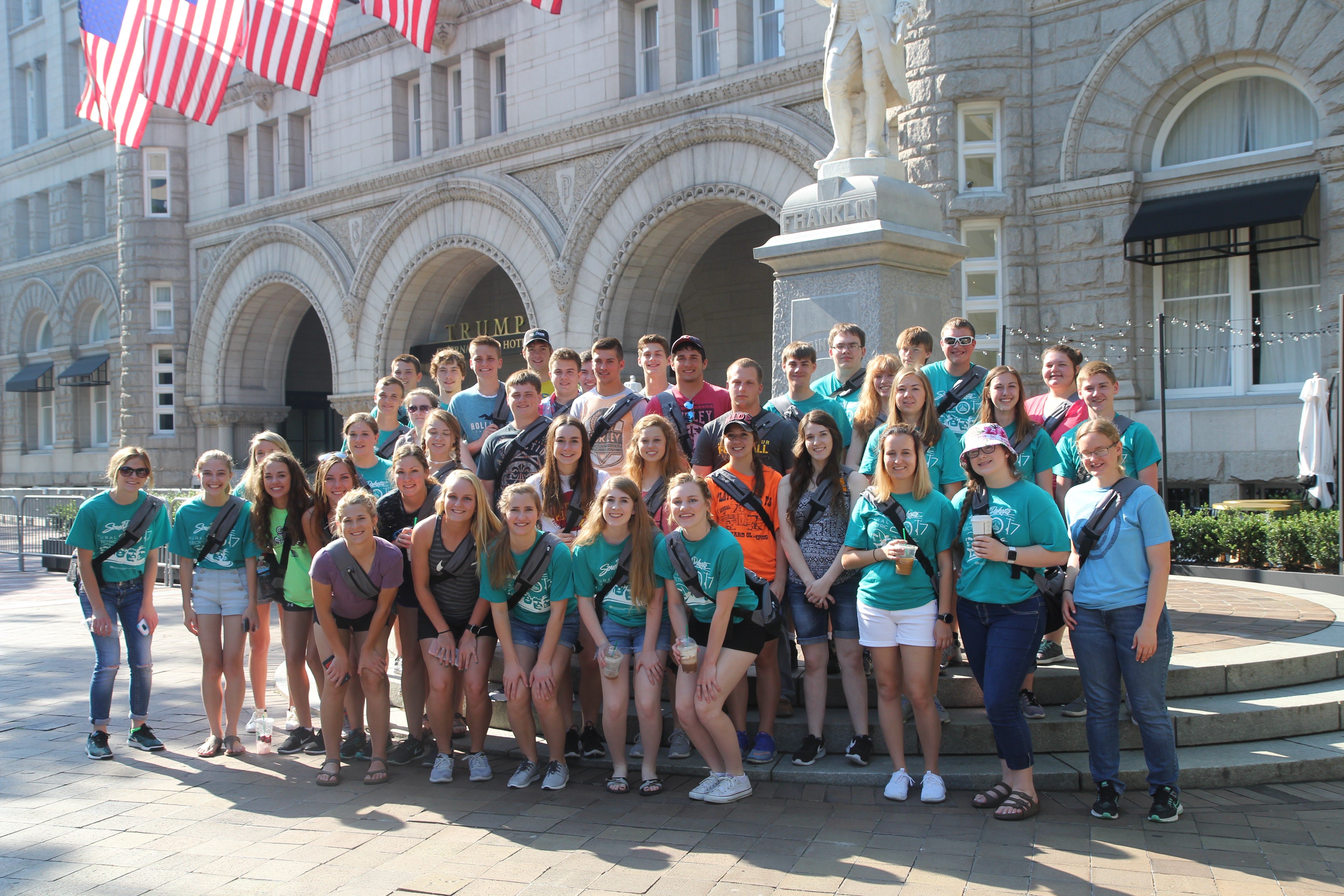 Youth Tour of students in Washington D.C.