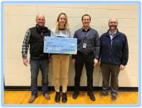 Ben Schleusner, Bryn Holmen, and school officials